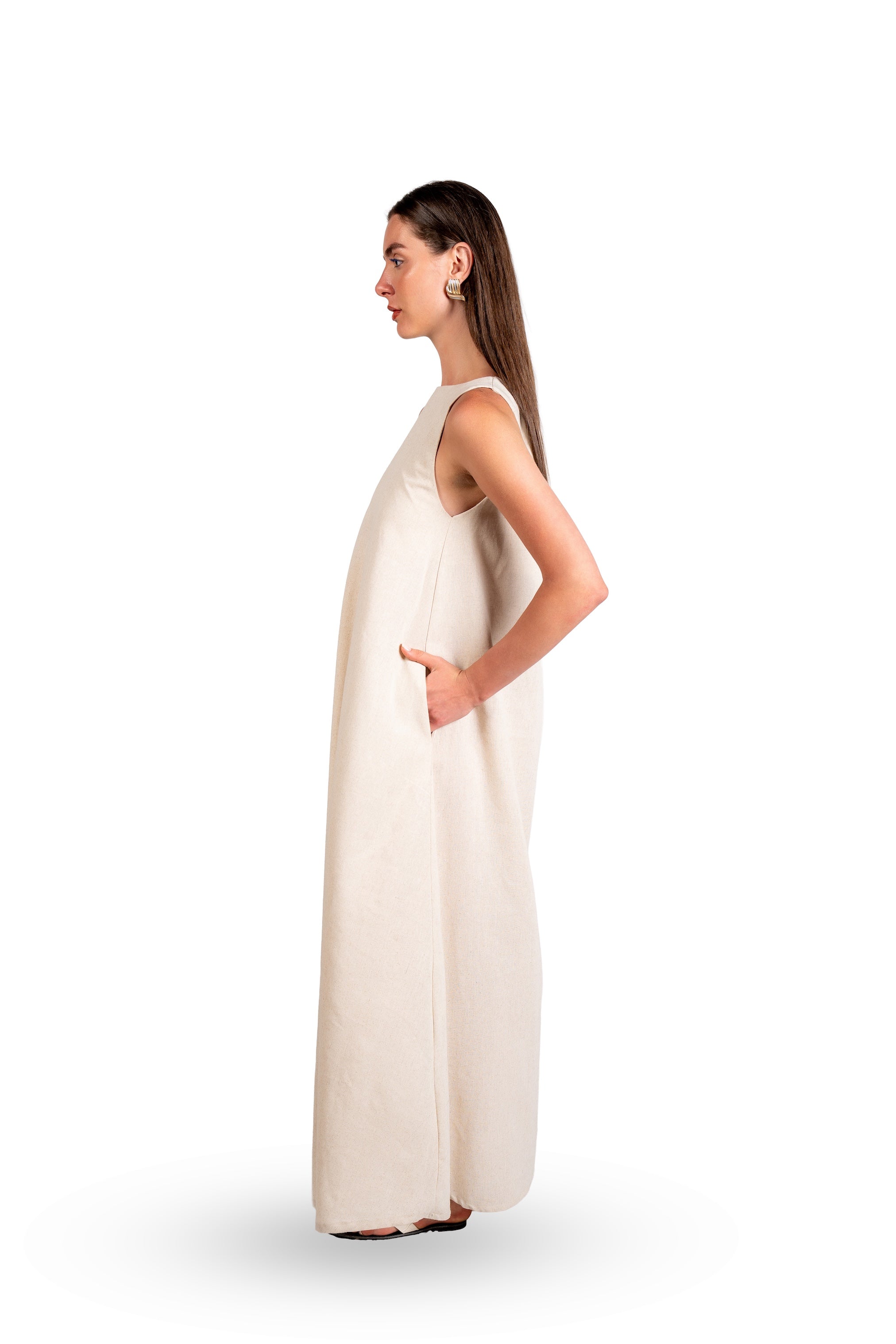 Autentico Lino Dress - Beige / S Autentico Lino Dress - Beige / S