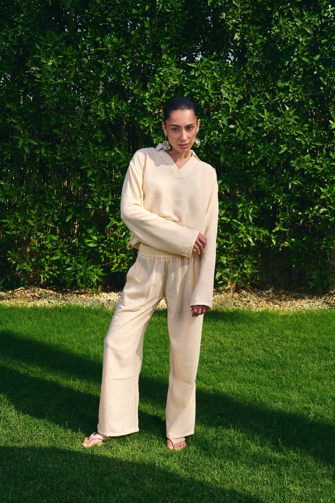 Linen V-Neck Shirt