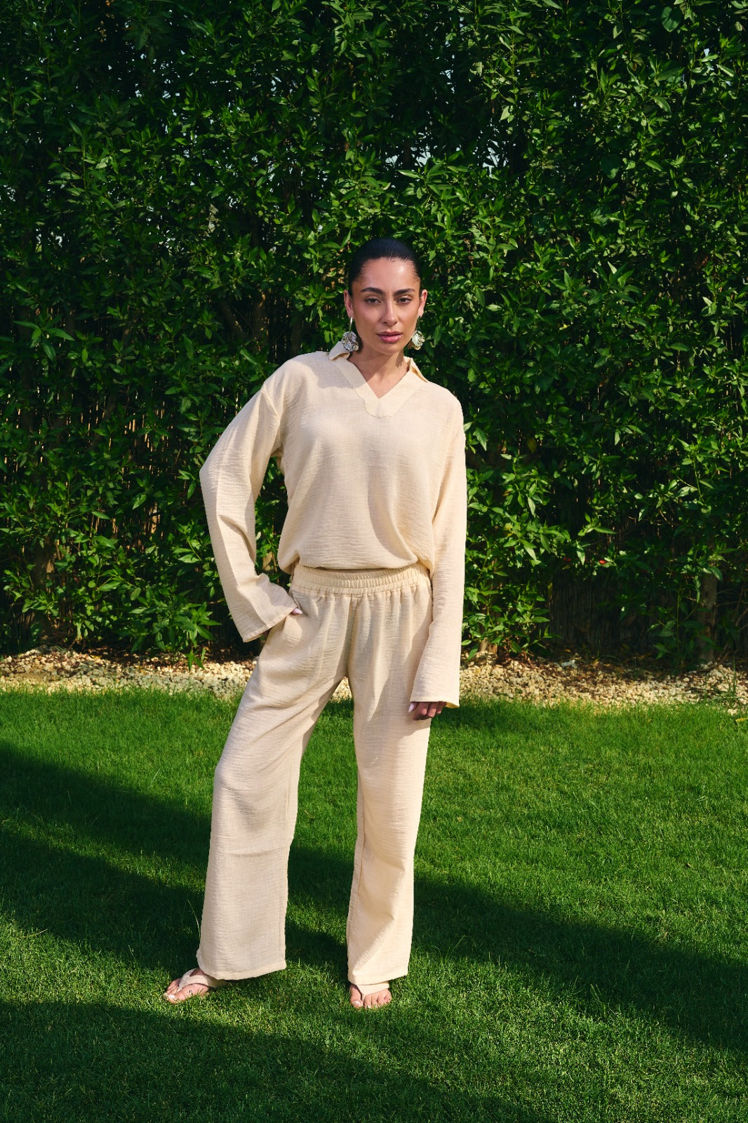 Linen V-Neck Shirt
