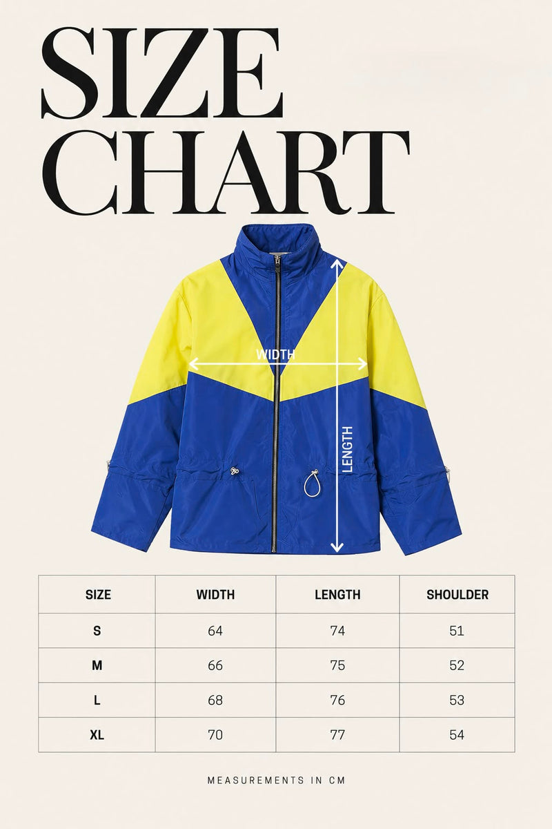 Size Chart for The All-Condition Jacket